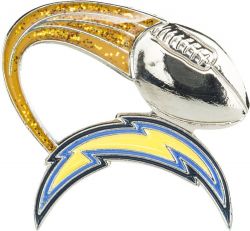 CHARGERS (GOLD) GLITTER TRAIL PIN