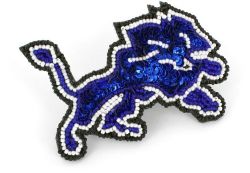 LIONS SEQUINS & BEADS HAIR CLIP