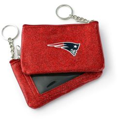 PATRIOTS (RED) SPARKLE COIN PURSE (OC)