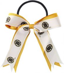 BRUINS BOW PONY TAIL HOLDER