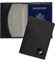 COYOTES RFID LEATHER PASSPORT COVER (OC)