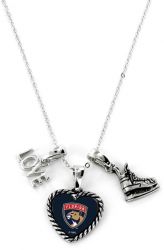 PANTHERS LOVE SKATE NECKLACE