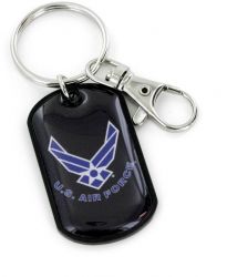 US AIR FORCE MILITARY DOG TAG KEYCHAIN