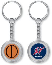 WIZARDS PVC BASKETBALL SPINNING KEYCHAIN (KT-251)