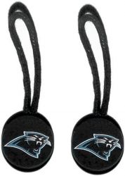 PANTHERS ZIPPER PULL (BLACK CORD) (2-PACK)